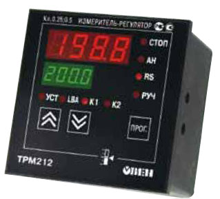 Измеритель ПИД-регулятор для управления задвижками и трехходовыми клапанами с интерфейсом RS-485 ОВЕН ТРМ212