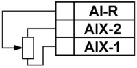 Схема подключения датчика положения резистивного типа 0…900 Ом или 0…2000 Ом
