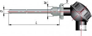 Термопары типа ДТПК (ХА), ДТПL(ХК) с выходным сигналом 4...20 мА (модели ХХ5)