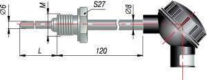 Термопары типа ДТПК (ХА), ДТПL(ХК) с выходным сигналом 4...20 мА (модели ХХ5)