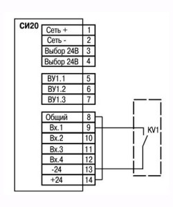Подключение к входу коммутационных устройств при работе с n-p-n датчиками