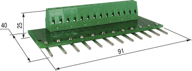 МКОП-12. Модуль для присоединения нагрузки с общим «плюсом»