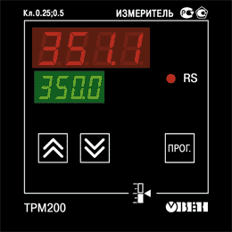 Измеритель двухканальный с RS-485 ОВЕН ТРМ200. Внешний вид