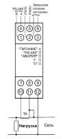 Схема подключения МЭ110-224.1М к однофазной сети